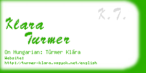 klara turmer business card