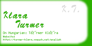 klara turmer business card